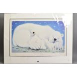MACKENZIE THORPE (BRITISH 1956) 'SLEEPING BEAR DUNES' a limited edition print of Polar Bears 580/