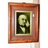 A LATE VICTORIAN SHERWIN AND COTTON PORTRAIT PLAQUE of William Gladstone, after H.S.Mendelssohn,