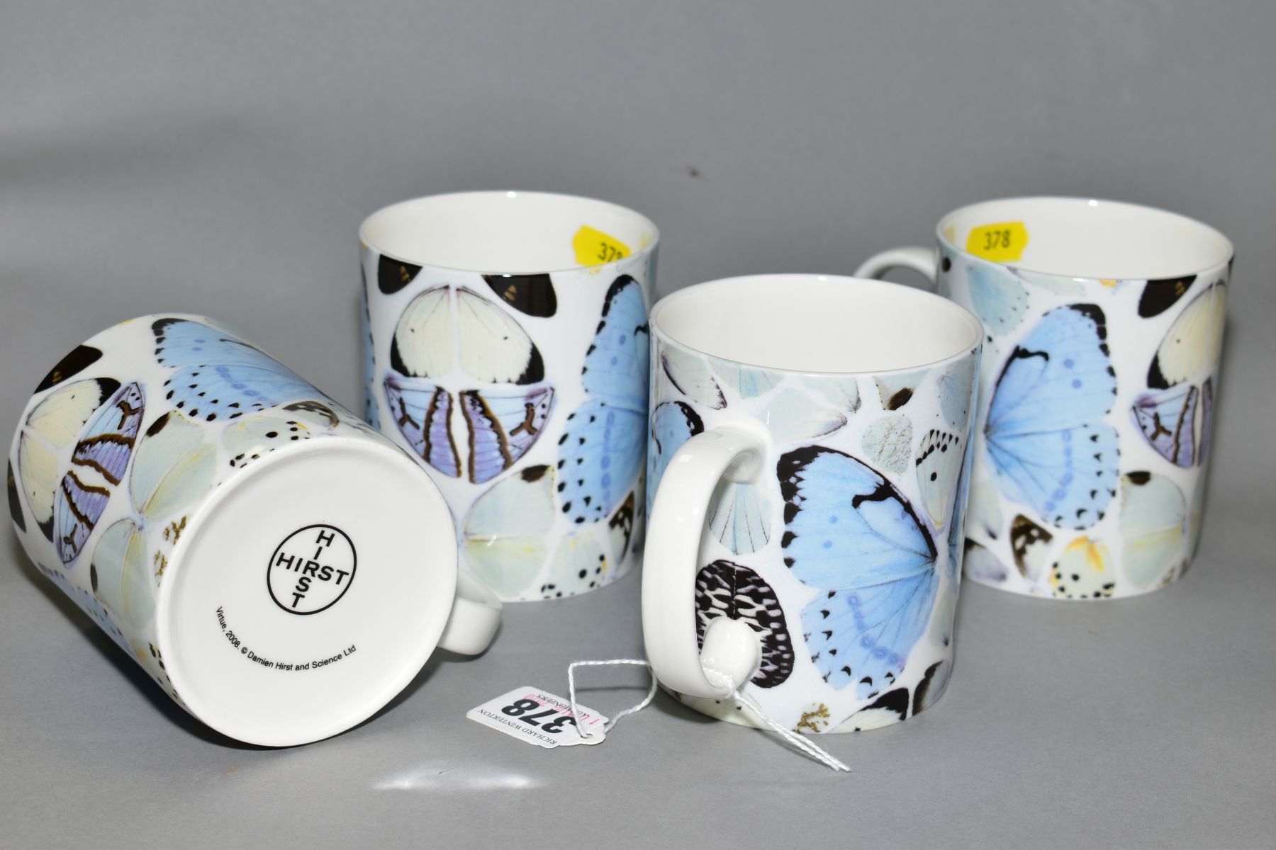 DAMIEN HIRST (BRITISH 1965) 'VIRTUE' four porcelain mugs with butterfly wing design, Hirst/Hirst - Image 3 of 4