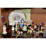 A GROUP OF ORNAMENTS etc, to include Royal Doulton Bunnykins 'The Artist' DB13 and 'Brownie'