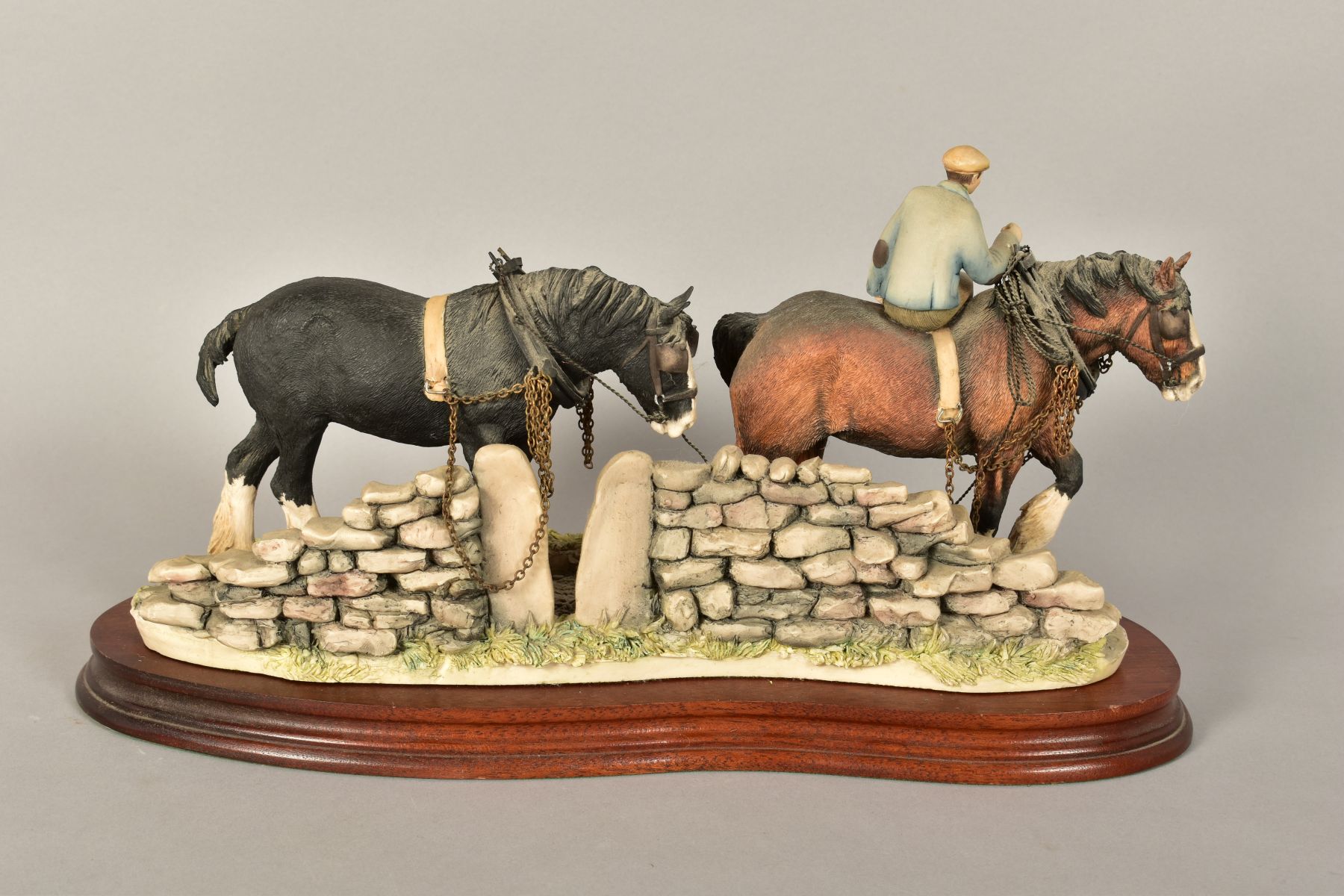A BORDER FINE ARTS SCULPTURE 'Coming Home' (two Shire Horses), JH9A, modeller Judy Boyt from All - Image 6 of 8