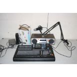 A TASCAM DP32SD DIGITAL PORTA STUDIO, with power supply and manual, a Soundmaster Hi Line radio with