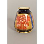 A SMALL JAMES MACINTYRE FOR MOORCROFT VASE, Aurelian Poppy decoration, painted factory mark,