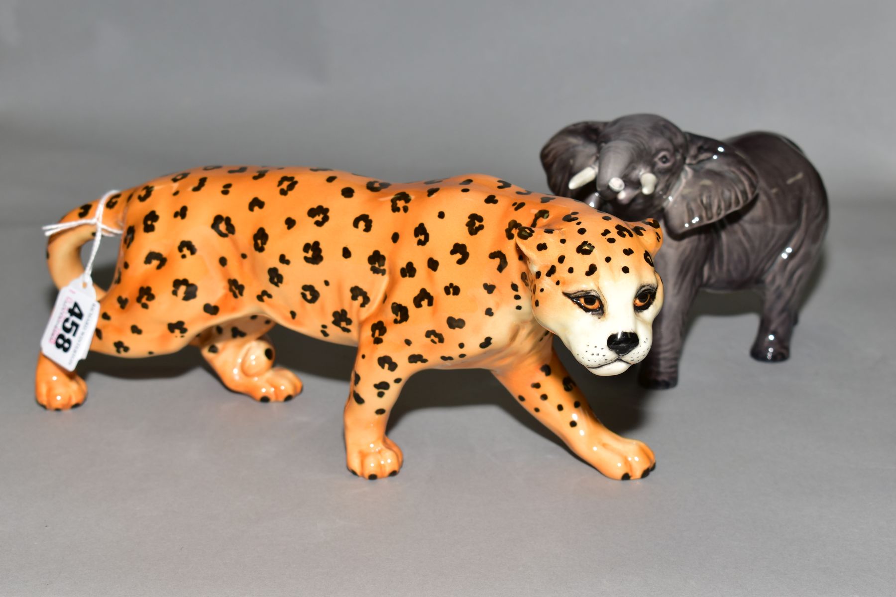 BESWICK LEOPARD IN PROWLING STANCE, length 31cm x height 12cm, gloss, model No.1082, with a - Image 3 of 8