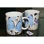 DAMIEN HIRST (BRITISH 1965) 'VIRTUE' a pair of butterfly wing design porcelain mugs, Hirst/Hirst