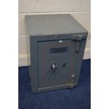 A MID TO LATE 20TH CENTURY SAFE, with an internal drawer, width 46cm x depth 43cm x height 61cm (