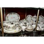 WEDGWOOD 'HATHAWAY ROSE' DINNER AND TEA WARES, including three footed twin handled tureens and