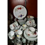 ROYAL WORCESTER 'EVESHAM VALE' DINNER AND TEA WARES, comprising eight dinner plates, eight 18cm (6