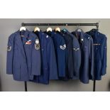 SEVEN EXAMPLES OF US AIR FORCE JACKETS in the style of those worn in WWII and later, some with