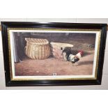 PETER MUNRO (BRITISH CONTEMPORARY), 'COCKEREL AND BASKETS', an open edition print by Rosentiels,