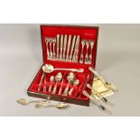 A CANTEEN OF ITALIAN SILVER PLATED CUTLERY, for twelve settings, with certificate