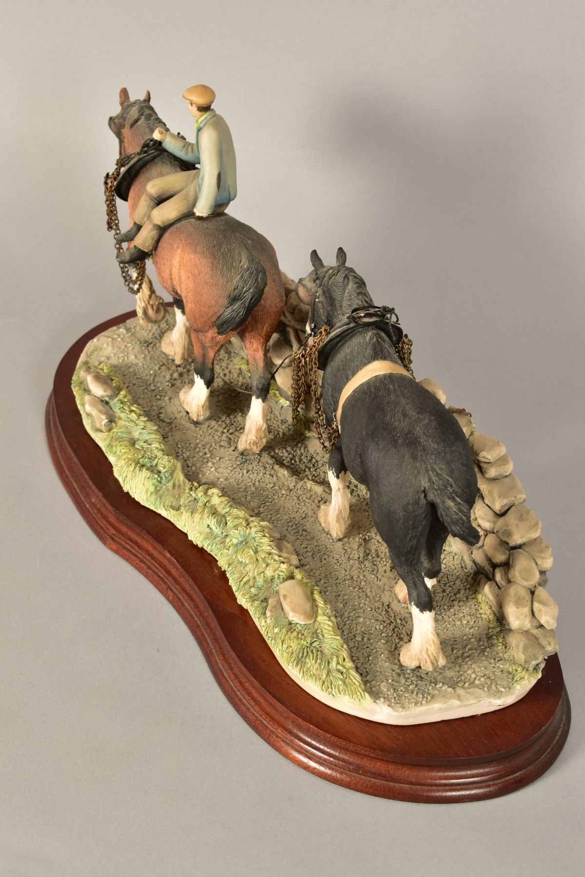 A BORDER FINE ARTS SCULPTURE 'Coming Home' (two Shire Horses), JH9A, modeller Judy Boyt from All - Image 8 of 8
