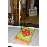 A VINTAGE BAR SKITTLES GAME, complete but has some marking and wear, approximate size length 55cm
