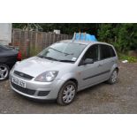 A 2006 FORD FIESTA STYLE CLIMATE 1.4 PETROL, FIVE SPEED MANUAL, FIVE DOOR CAR, in silver, V5C