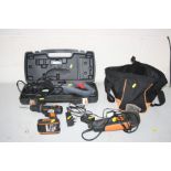 A WORX WX170-1 CORDLESS DRILL, with one battery and charger, a Challenge DS190LM detail sander, a