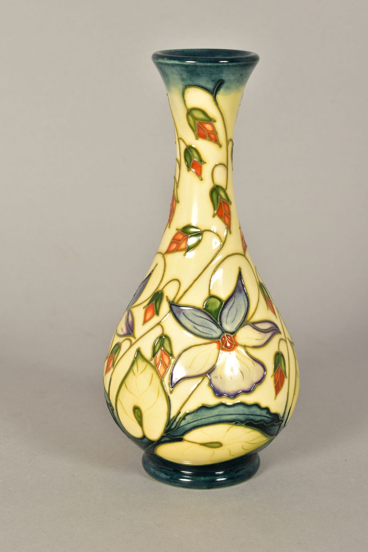 A MOORCROFT POTTERY BUD VASE, 'Sweet Thief' pattern, signed Rachel Bishop and No163, impressed - Image 4 of 8