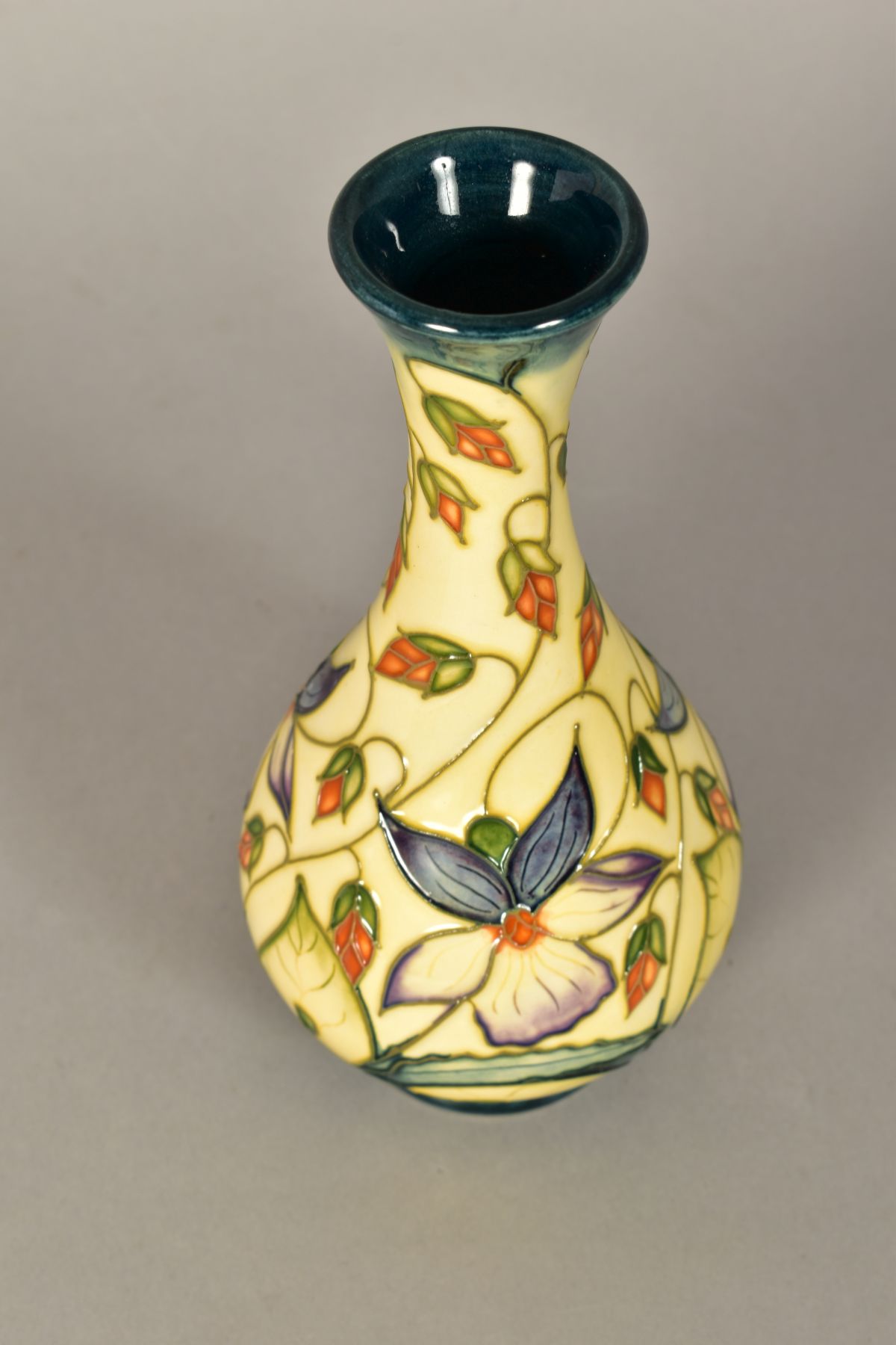 A MOORCROFT POTTERY BUD VASE, 'Sweet Thief' pattern, signed Rachel Bishop and No163, impressed - Image 6 of 8