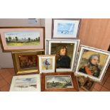 PAINTINGS AND PRINTS, etc, to include a John Lawrence watercolour of boats on the water, Fairfax