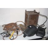 A COLLECTION OF WELDING EQUIPMENT, to include a vintage arc welder (PAT fail, not gripped, not