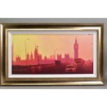 ROLF HARRIS (AUSTRALIAN 1930) 'FIFTIES RUSH HOUR', a nostalgic view of London, 65/195, signed bottom