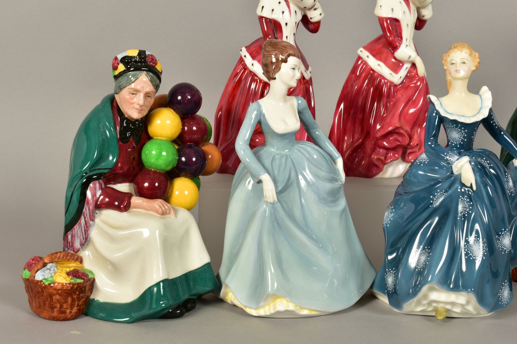 FIVE ROYAL DOULTON FIGURES 'Fragrance' HN2334, two 'The Balloon Seller' HN1315 and two 'Christmas - Image 7 of 8