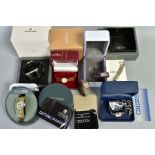 A NUMBER OF BOXED WRISTWATCHES, to include a gold plated and mother of pearl dial Citizen Eco drive,