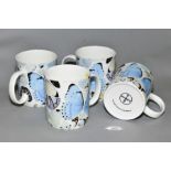 DAMIEN HIRST (BRITISH 1965) 'VIRTUE' four porcelain mugs with butterfly wing design, Hirst/Hirst