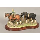 A BORDER FINE ARTS SCULPTURE 'Coming Home' (two Shire Horses), JH9A, modeller Judy Boyt from All