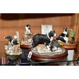 FOUR BORDER FINE ARTS BORDER COLLIE SCULPTURES, 'Auld Hemp' (Border Collie & Lamb), BO360, 25th