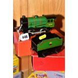 A BOXED HORNBY 0 GAUGE CLOCKWORK NO 30 LOCOMOTIVE, No 45746, B.R, lined green livery, no key, with a