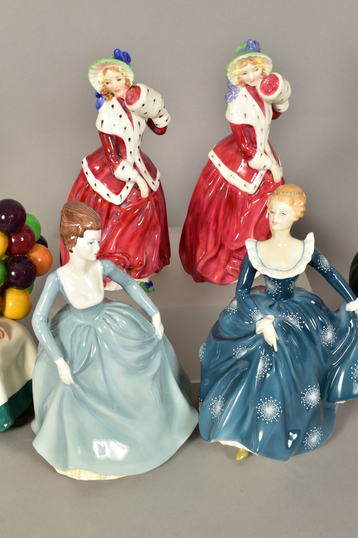 FIVE ROYAL DOULTON FIGURES 'Fragrance' HN2334, two 'The Balloon Seller' HN1315 and two 'Christmas - Image 3 of 8