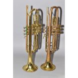 TWO BRASS CORNETS, one a Boosey and Hawkes Le Fleur (no mouthpiece), and a Melody Maker, Foreign,