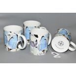 DAMIEN HIRST (BRITISH 1965) 'VIRTUE' four porcelain mugs with butterfly wing design, Hirst/Hirst