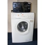 A ZANUSSI ZWF1221W WASHING MACHINE, together with a Russell Hobbs microwave (both PAT pass) (2)
