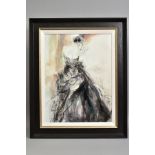 ANNA RAZUMOVSKAYA (RUSSIAN CONTEMPORARY) 'CARESS (SEPIA) II', a limited edition print 7/50 of a