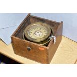 A GIMBLE MOUNTED MARINE COMPASS, by Henry Browne & Son of Barking, marked 'Sestrel BOT 1942' to face