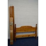 A MODERN PINE 4' 6'' BED FRAME