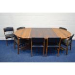 A CJ ROSENGAARDEN ROSEWOOD CIRCULAR EXTENDING DINING TABLE, with two additional leaves, extended