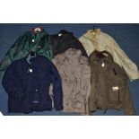 A COLLECTION OF SIX GENTS COATS, comprising a Land Rover First Choice with zip off sleeves, size XL,