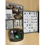 A SELECTION OF SEMI PRECIOUS GEMSTONES AND MINERALS, to include a display box of gemstones with