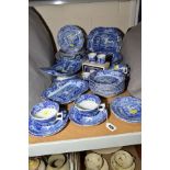 A QUANTITY OF COPELAND SPODE 'ITALAIN' PATTERN PART DINNER SERVICE, to include cups, saucers, side