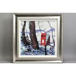 TIMMY MALLETT (BRITISH CONTEMPORARY) 'SNOWY POSTBOX', a limited edition print on canvas 41/195,