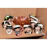 A GROUP OF EIGHT ROYAL DOULTON CHARACTER JUGS, 'Smuggler' D6619, 'D'Artagnan' D6764, 'Porthos'