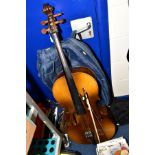 A TATRA BY ROSETTI STRADIVARIUS MODEL CELLO, approximate length of body 75cm, total length 122cm,