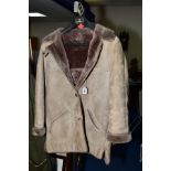 A LADIES SUEDE SHEEPSKIN JACKET by Bailys of Glastonbury, size 12 (good condition) together with a
