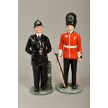 TWO ROYAL DOULTON FIGURES 'The Policeman' HN2778 and 'The Guardsman' HN2784 (with a loose plastic