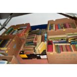 FIVE BOXES OF BOOKS, subjects include science, chemistry, history, poetry, vintage fiction etc