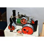 A BOXED MAMOD LIVE STEAM ROLLER, No.SR1A, appears complete with accessories and fuel but is