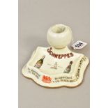 A SCHWEPPES ADVERTISING MATCH STRIKER AND ASH TRAY, approximate height 8cm x width 12.5cm x depth