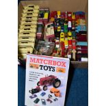 A QUANTITY OF BOXED AND UNBOXED PLAYWORN DIECAST VEHICLES, to include assorted Matchbox items (